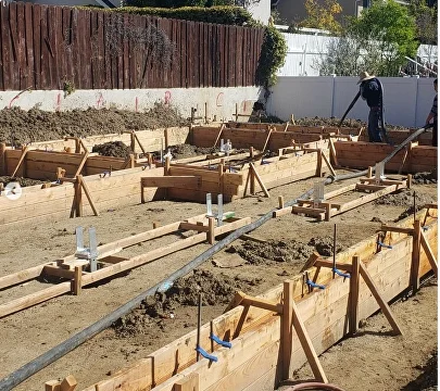 Foundation framing in San Francisco