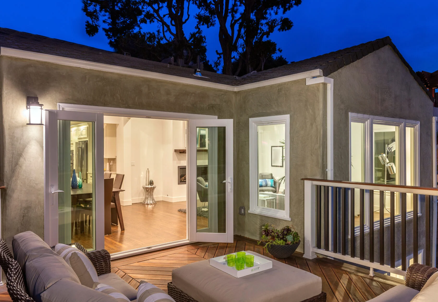 ADU exterior at twilight built by Mars Construction